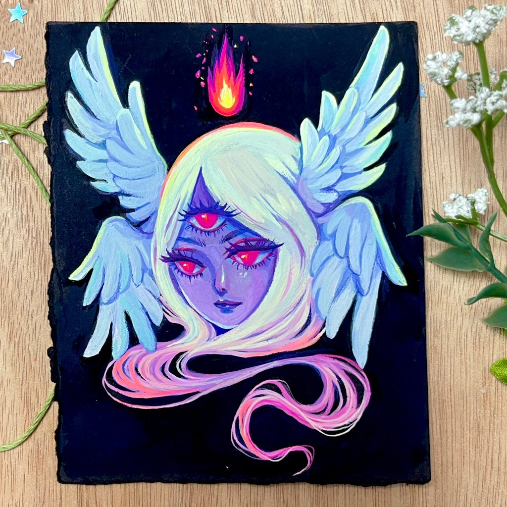 Seraphim Sisters (Framed Original Painting)