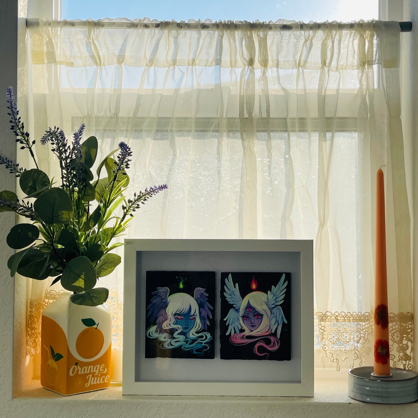 Seraphim Sisters (Framed Original Painting)