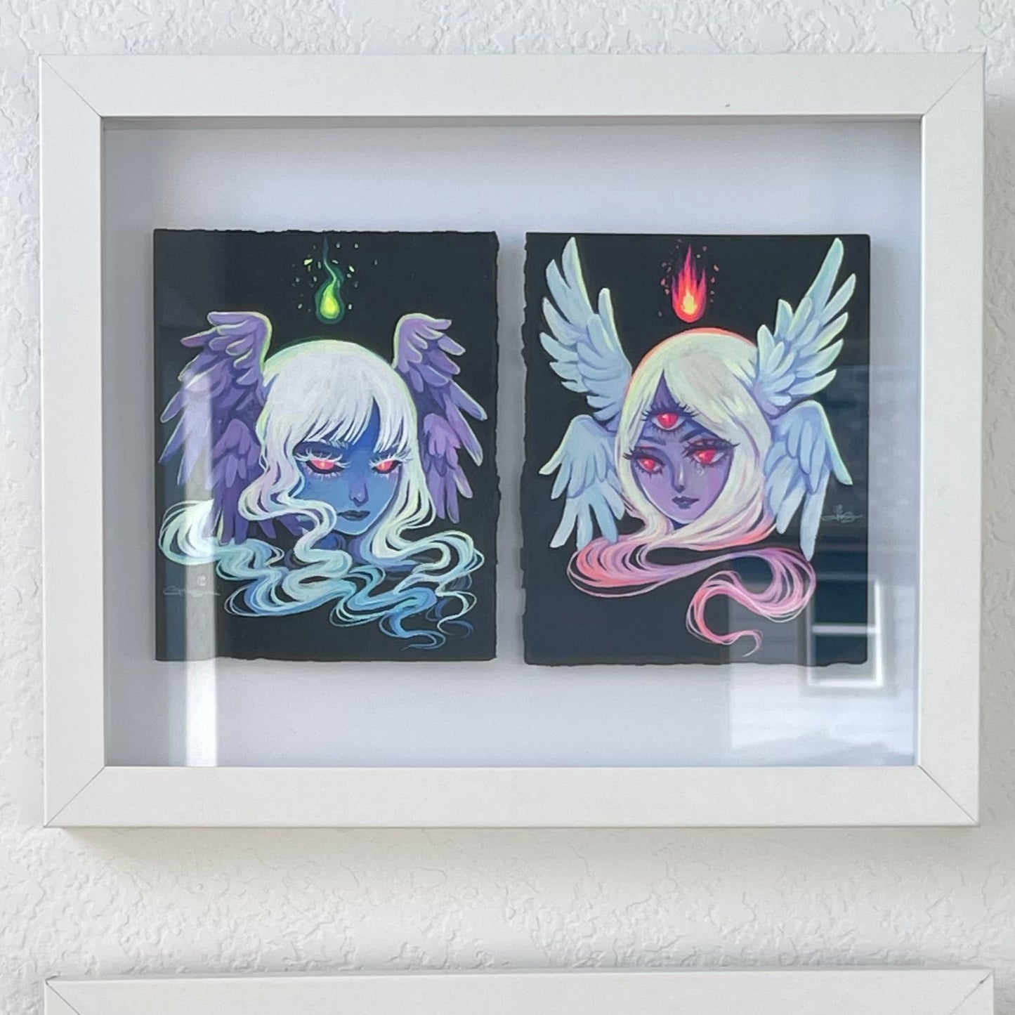 Seraphim Sisters (Framed Original Painting)