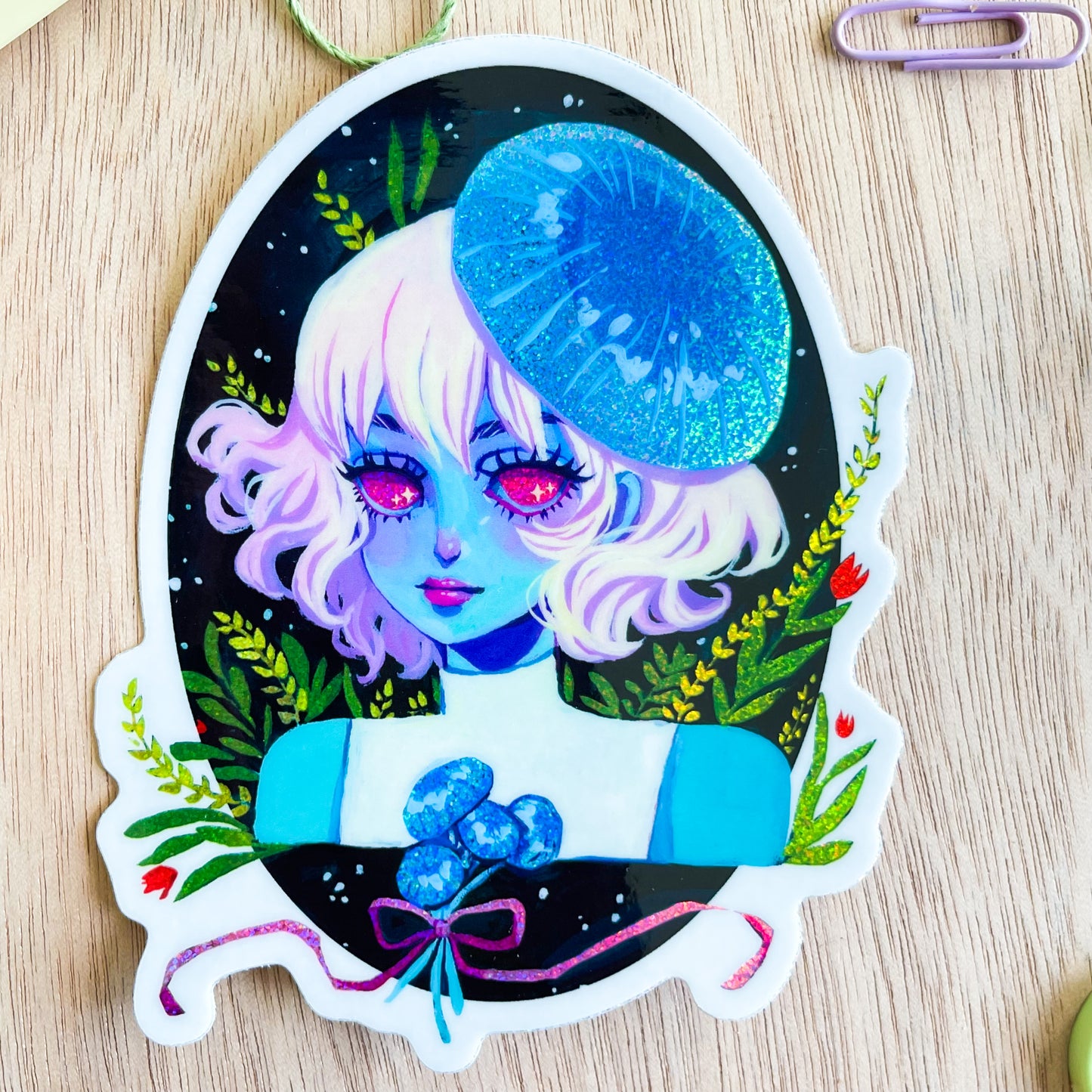 Pixie Parasol (Holograhic Sticker)