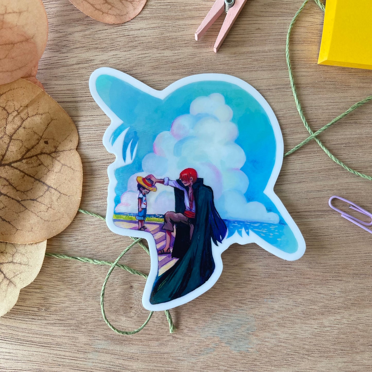 Luffy and Shanks Sticker