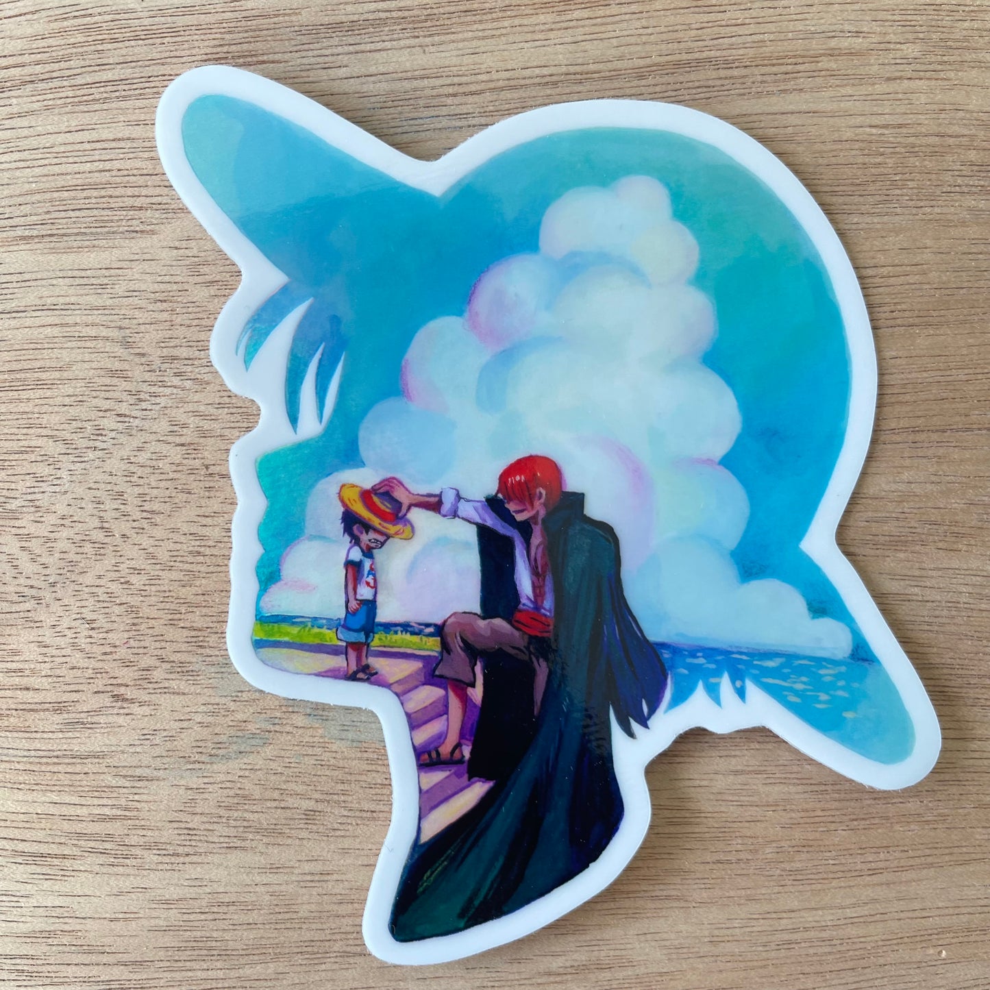 Luffy and Shanks Sticker
