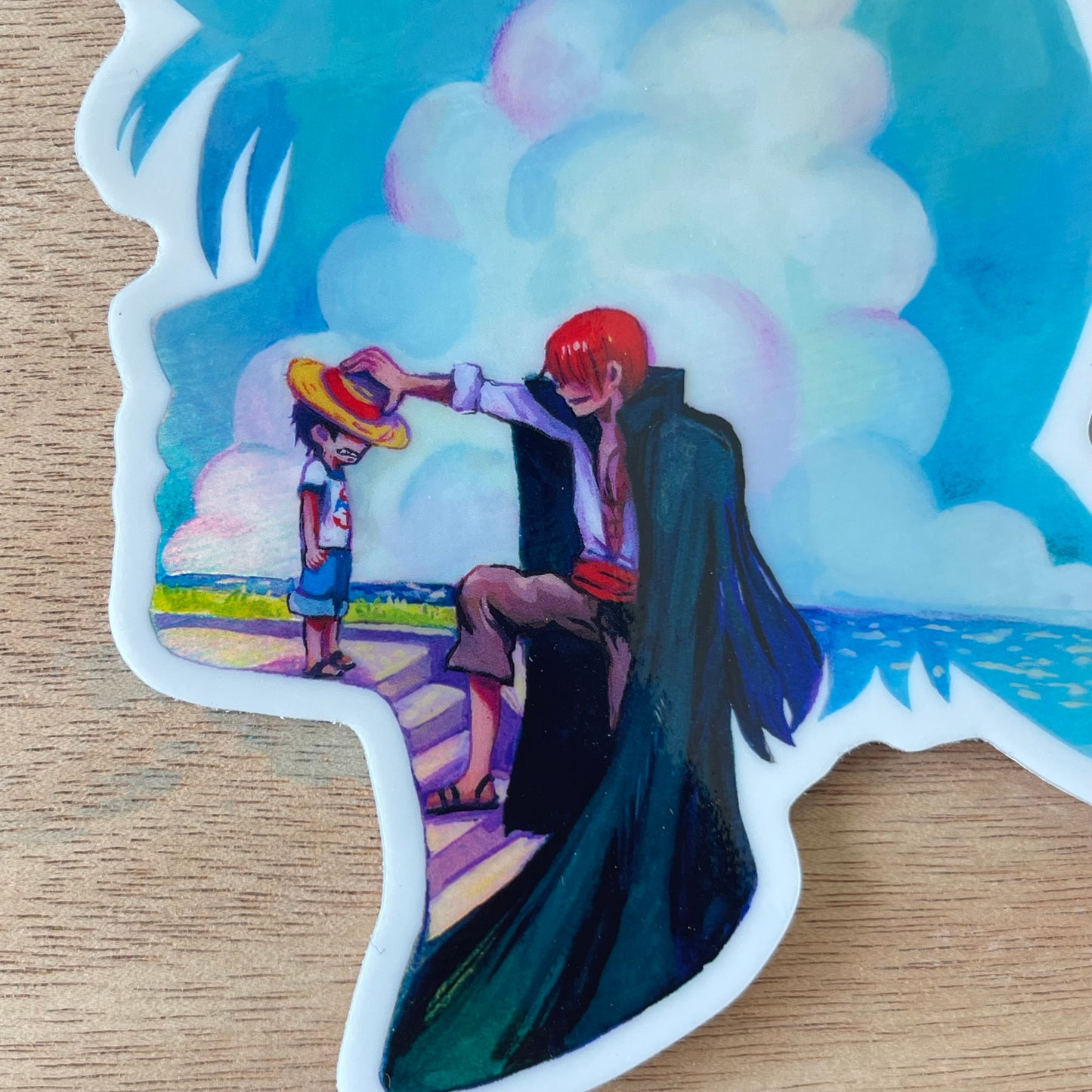 Luffy and Shanks Sticker