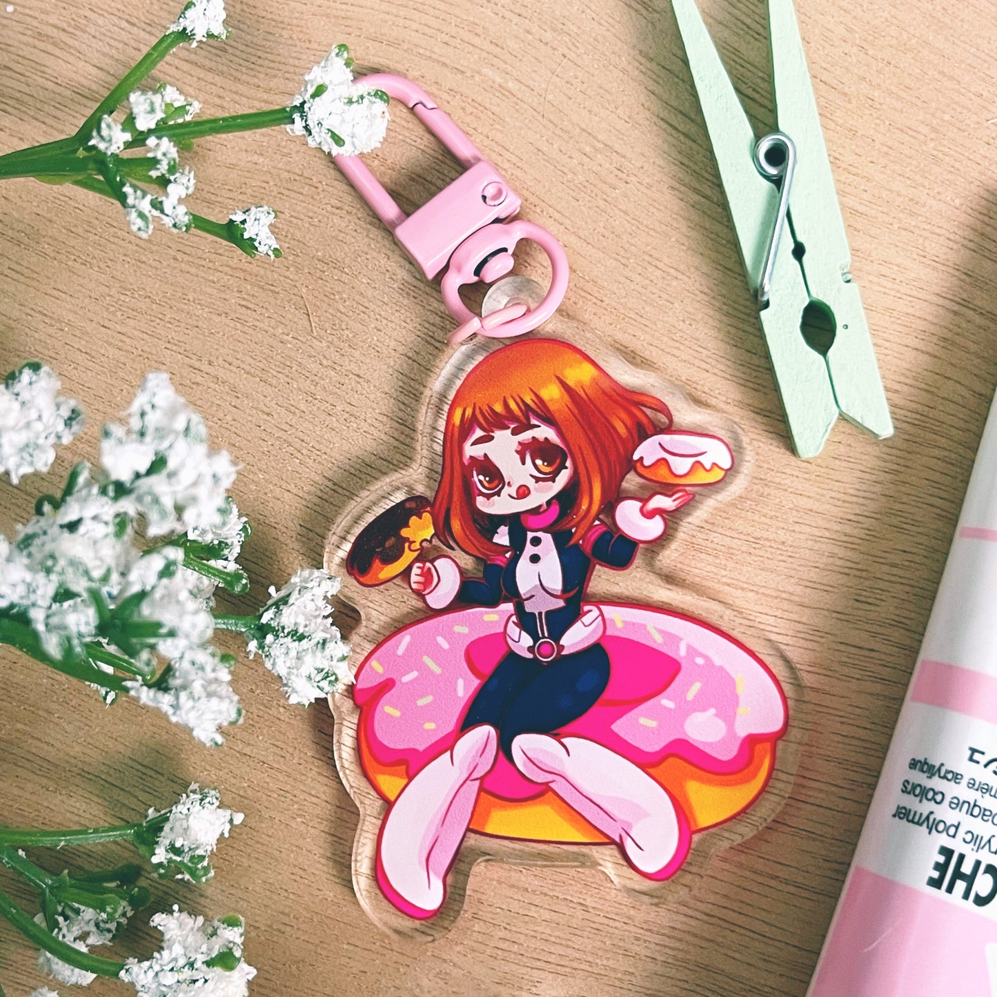 Uraraka Donut Keychain