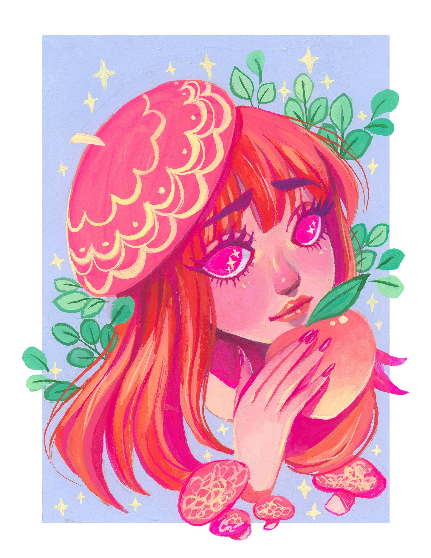Wrinkled Peach Mushroom Damsel