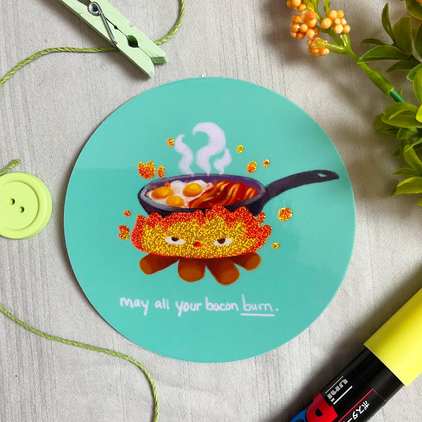 Calcifer's Curse (Holographic Sticker)