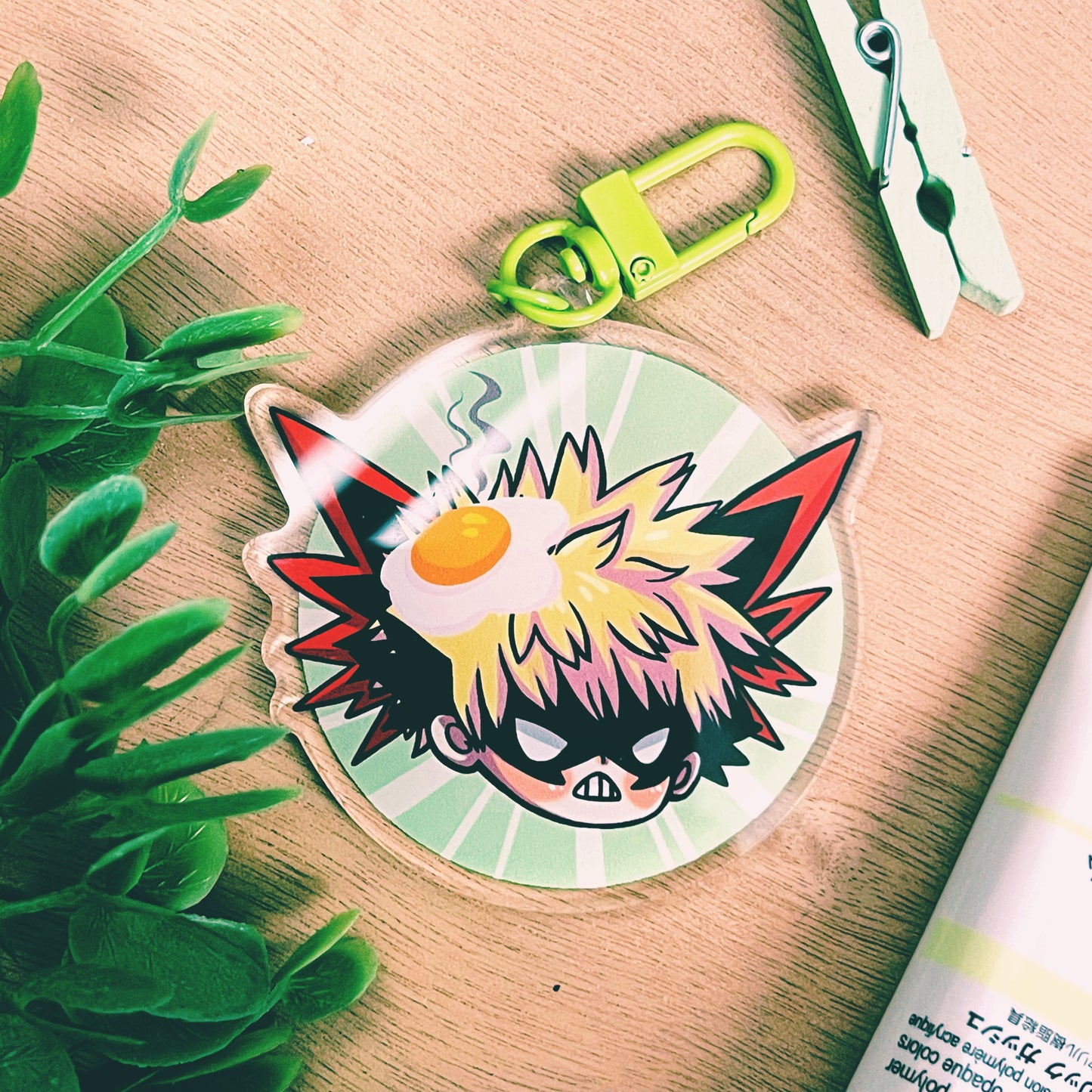 Bakugo Breakfast Keychain