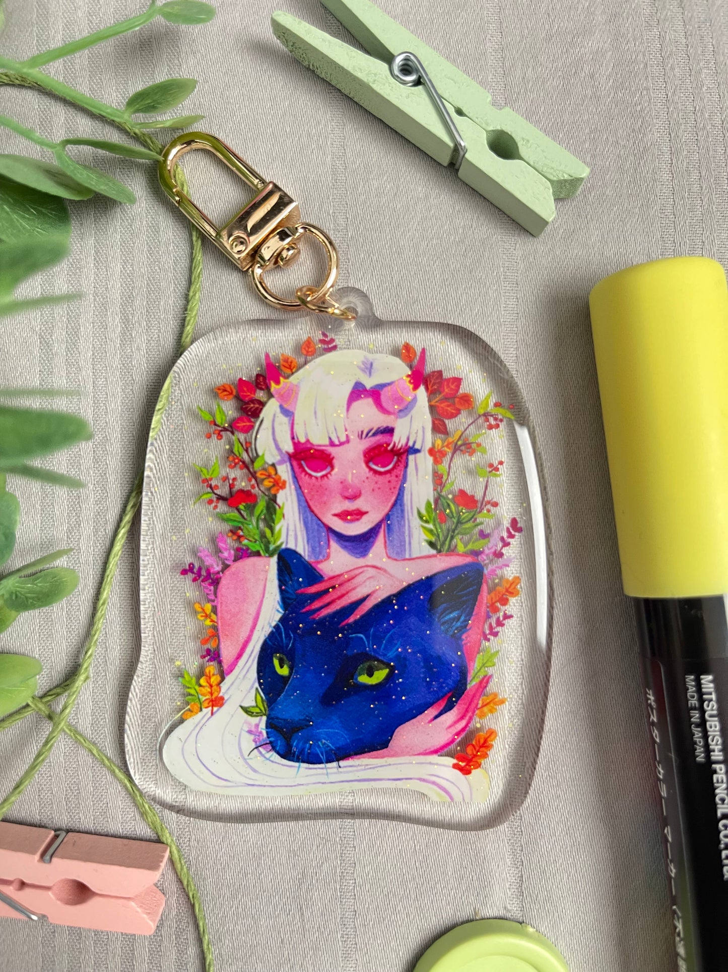 Midnight and Lunar Hunt; Oni Panther Keychain