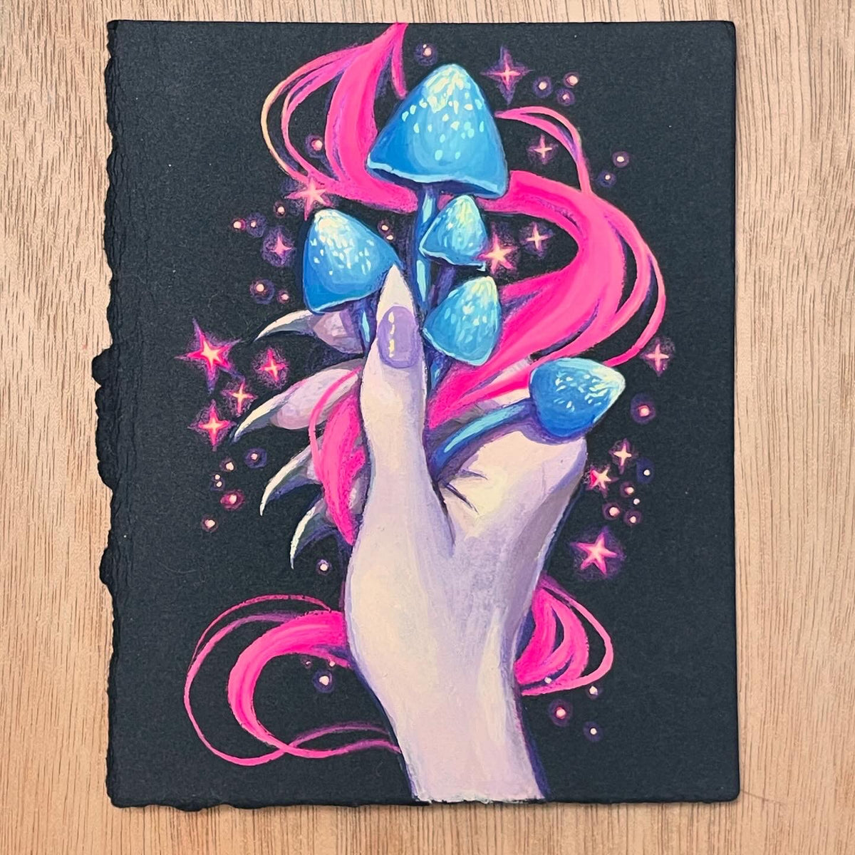 Spellcasting Mushrooms (Original Framed Painting)