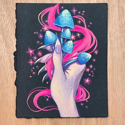 Spellcasting Mushrooms (Original Framed Painting)