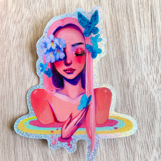 Butterfly Ecstasy (Holographic Sticker)