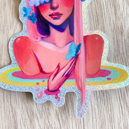 Butterfly Ecstasy (Holographic Sticker)