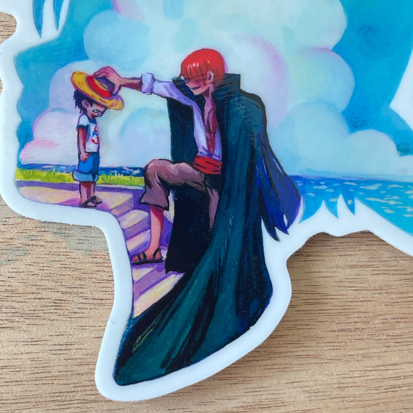 Luffy and Shanks Sticker