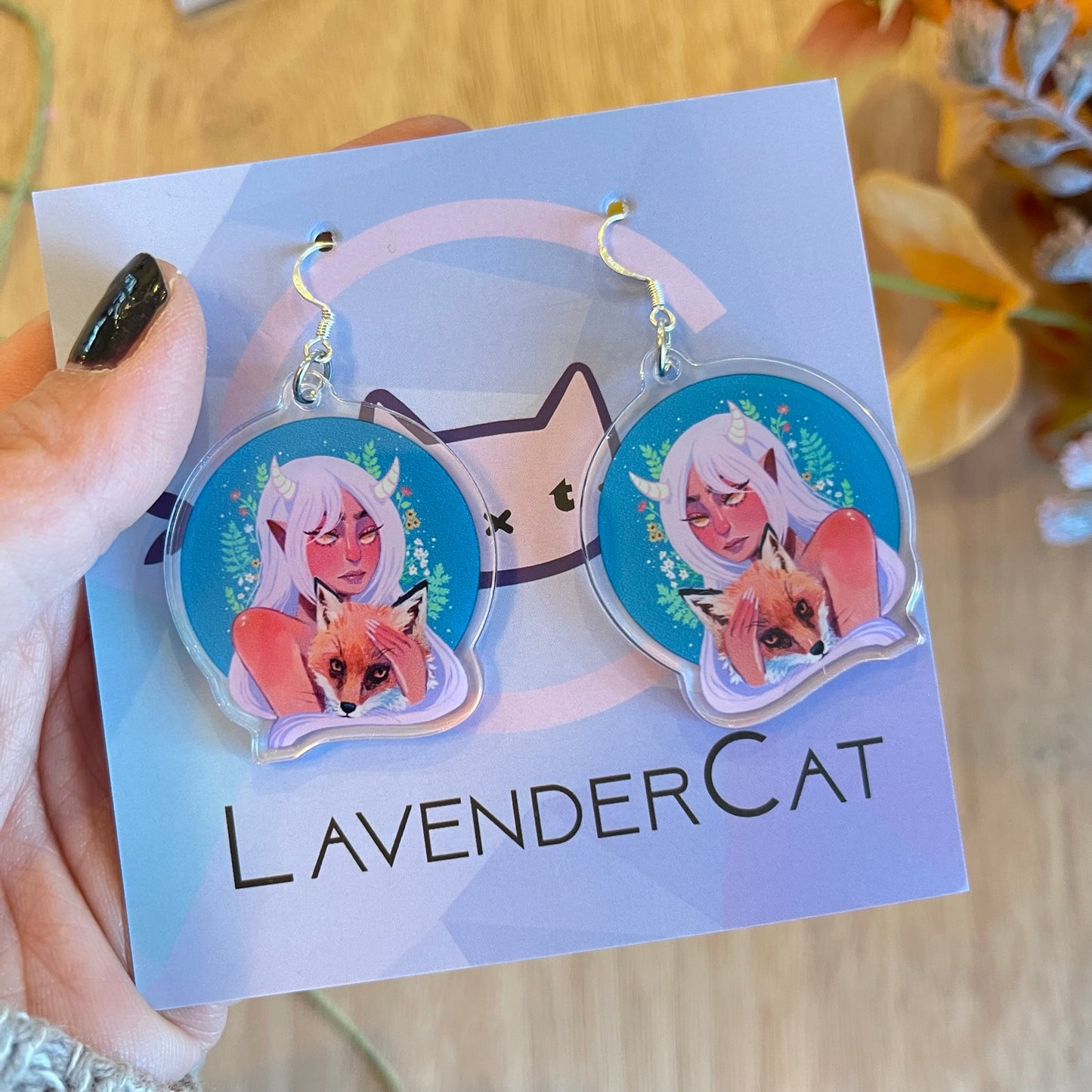 Oni Fox Earrings