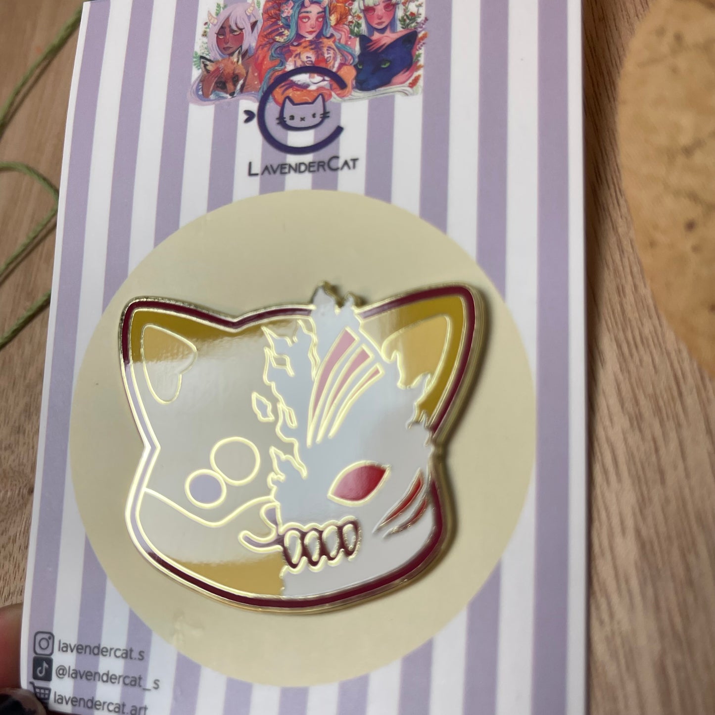 Shiba Hollow Enamel Pin (Red)