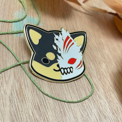Shiba Hollow Enamel Pin (Black)
