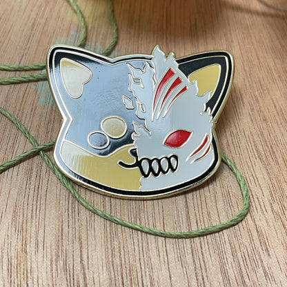 Shiba Hollow Enamel Pin (Black)