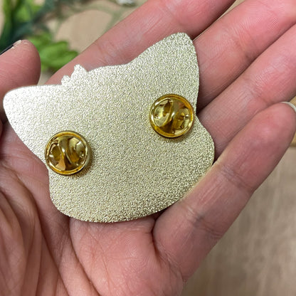 Shiba Hollow Enamel Pin (Black)