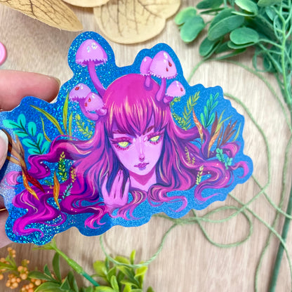 Bleeding Fairy Helmet Lady (Holograhic Sticker)
