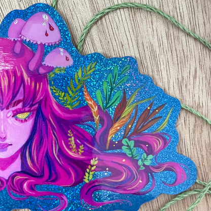 Bleeding Fairy Helmet Lady (Holograhic Sticker)