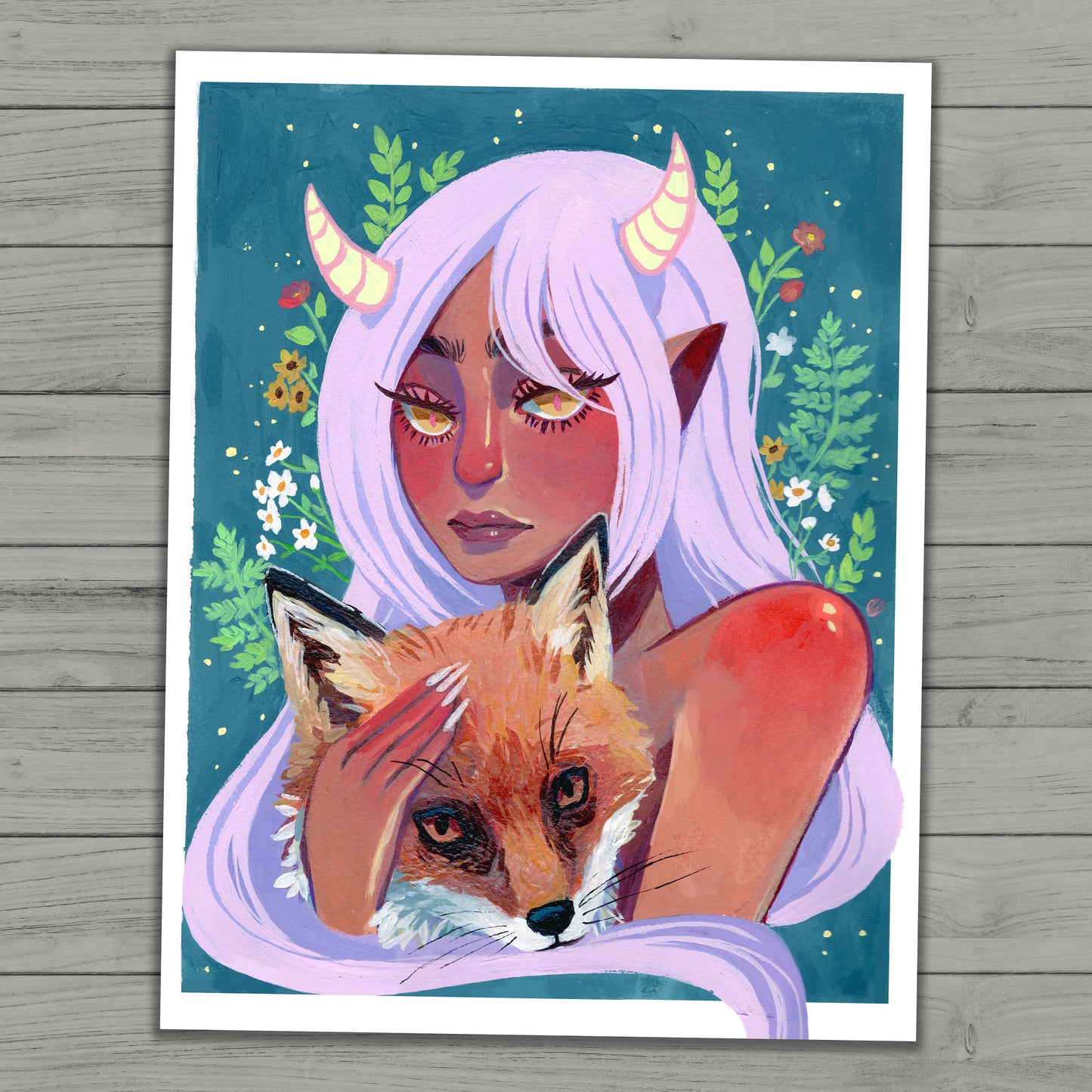 Oni Fox Huntress Print