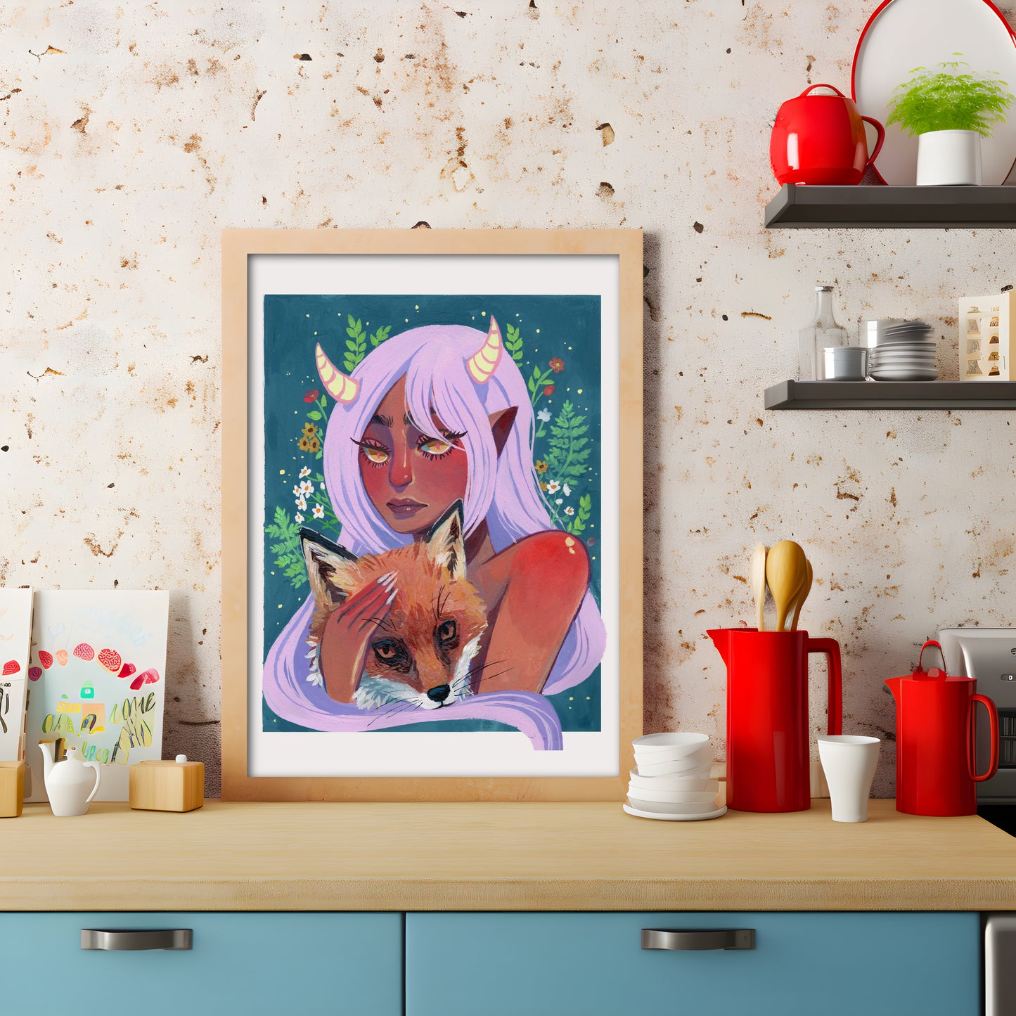 Oni Fox Huntress Print