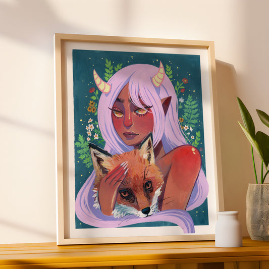 Oni Fox Huntress Print