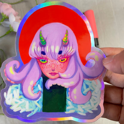 Tako Sushi (Holographic Sticker)