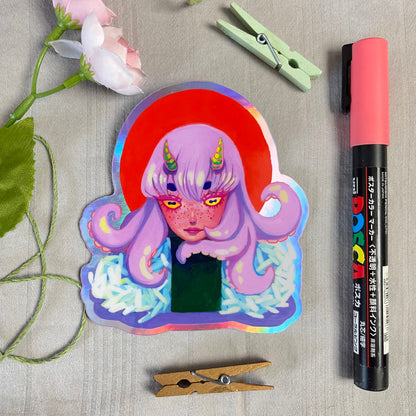 Tako Sushi (Holographic Sticker)