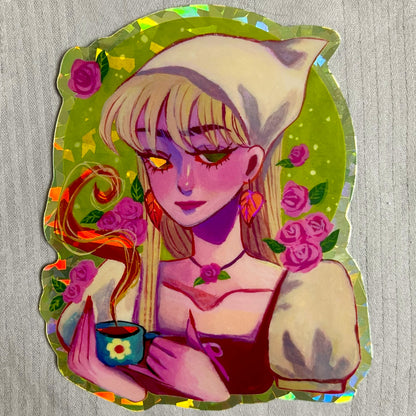 Cottagecore Aesthetic (Holographic Sticker)