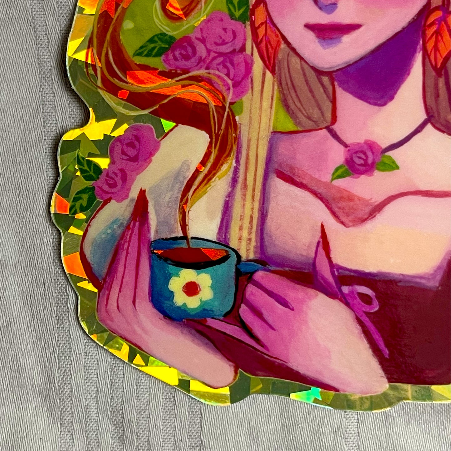Cottagecore Aesthetic (Holographic Sticker)