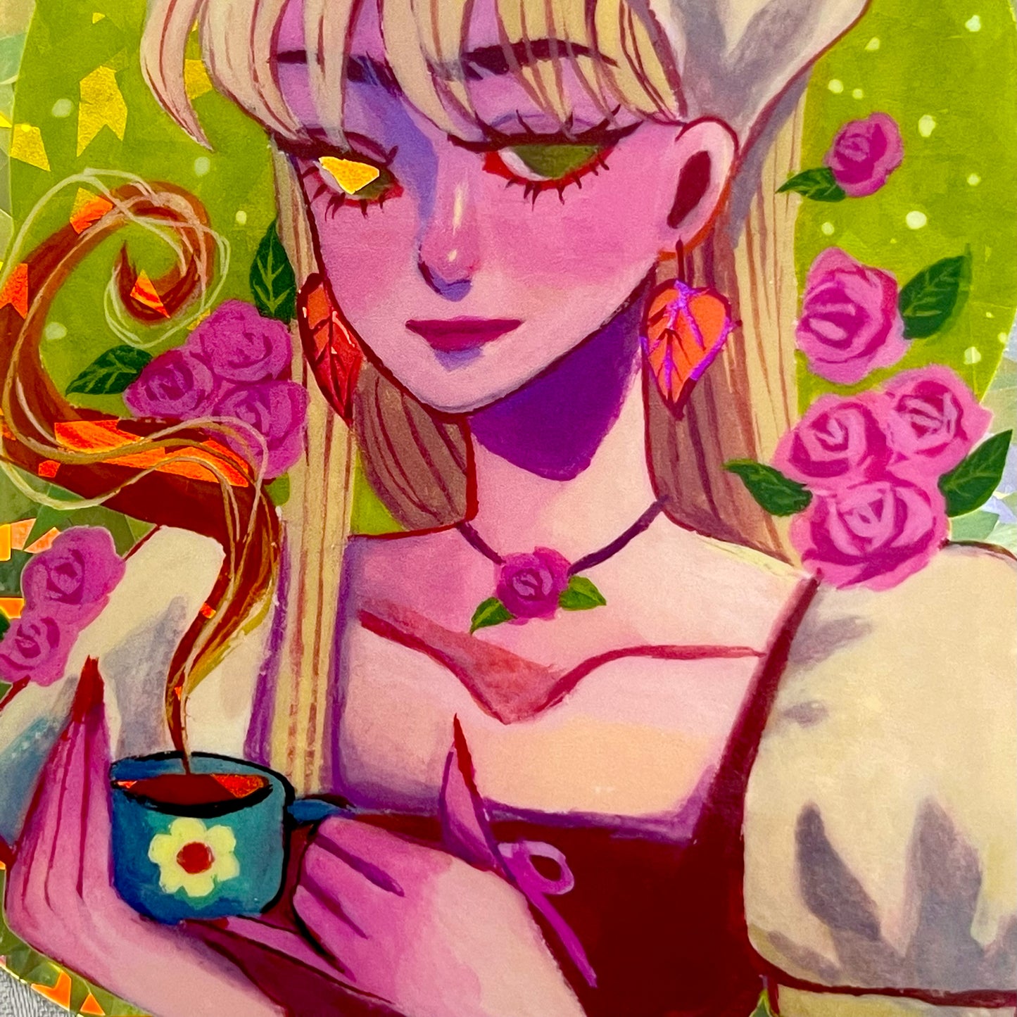 Cottagecore Aesthetic (Holographic Sticker)