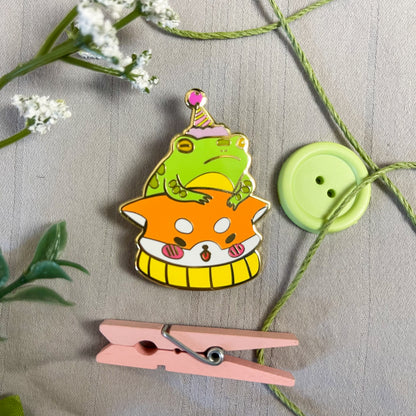 Shiba Toad Enamel Pin