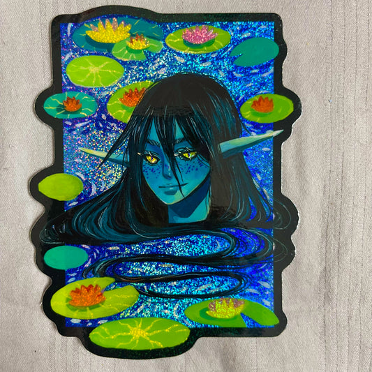 Male Siren (Holographic Sticker)
