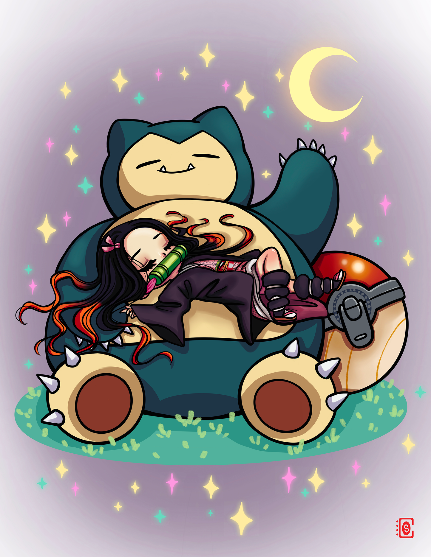 Nezuko and Snorlax Used Rest