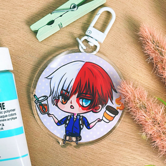 Icy or Hot Coffee Keychain