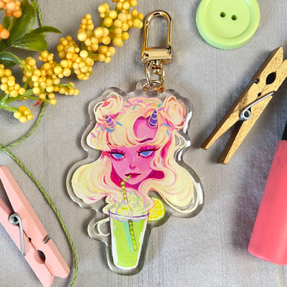 Lime Cream Soda Keychain
