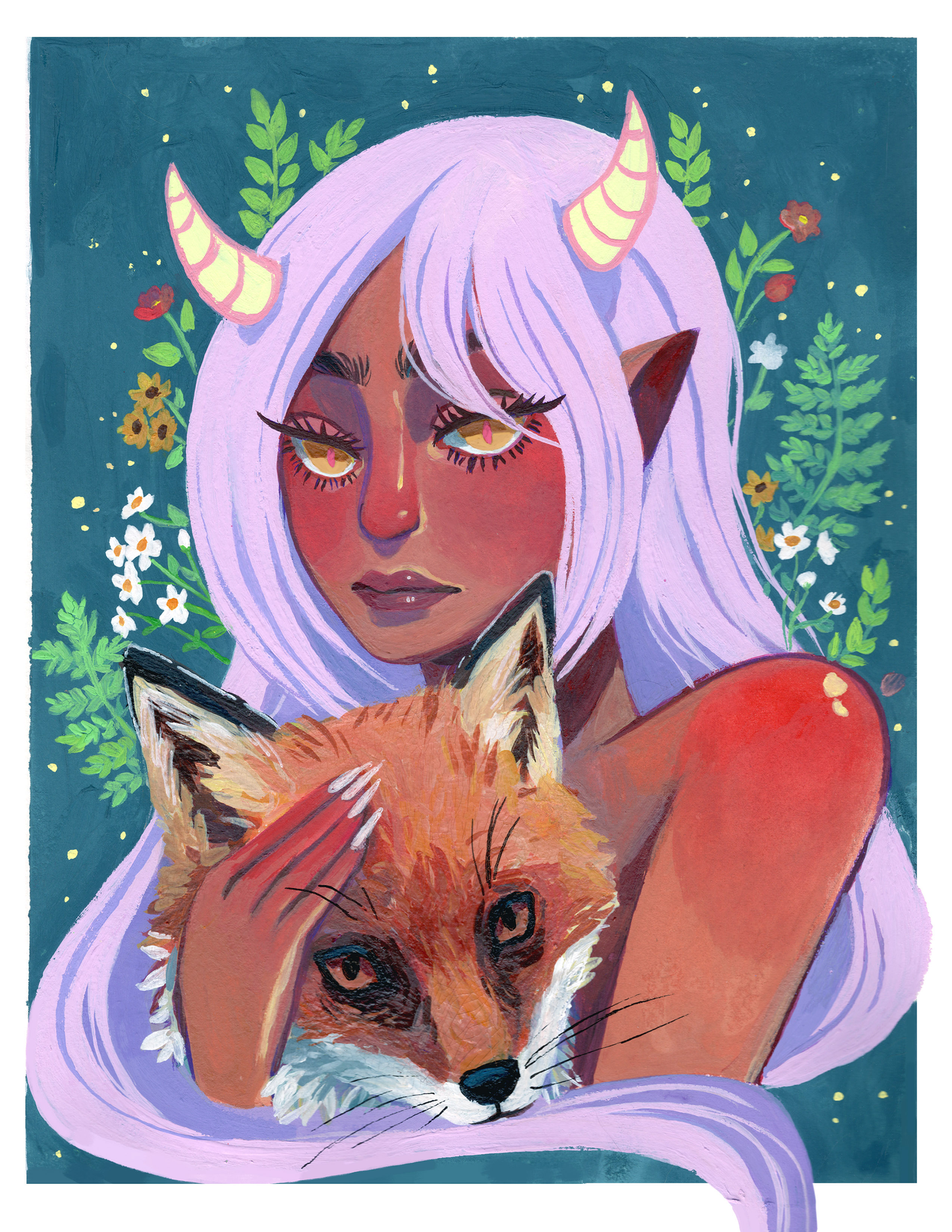 Oni Fox Huntress Print