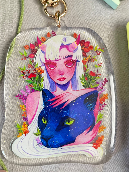 Midnight and Lunar Hunt; Oni Panther Keychain