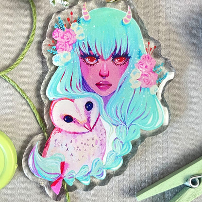 Deadly Spring; Oni Owl Keychain